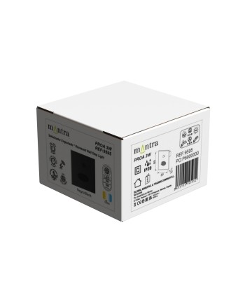 PROA * BAÑADOR PARED LED 3W 3000K NEGRO